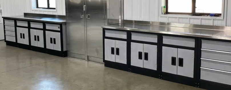 Industrial cabinet in grey colour